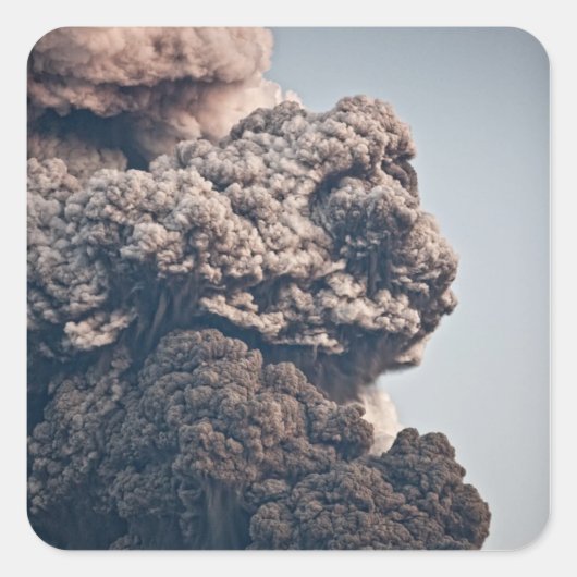 Sticker Carré Éruption volcanique d'Eyjafjalljokull (Devant)