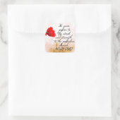 Sticker Carré Esaïe 40:29 Verse de la Bible NLT (Sac)