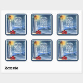 Sticker Carré Ésaïe 60:20 Le Seigneur Sera Ta Lumière (Feuille)