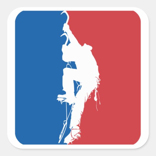 Sticker Carré Escalade de glace Toutes les étoiles (Devant)