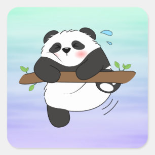 Sticker Carré Escalade Panda double face arrière