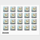 Sticker Carré Escalade rocheuse Capybara (Feuille)