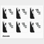 Sticker Carré Escalade rocheuse motivationnelle escalade dire (Feuille)