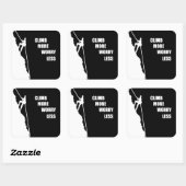 Sticker Carré Escalade rocheuse motivationnelle escalade dire (Feuille)