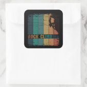 Sticker Carré Escalade rock grimpeur vintage (Sac)