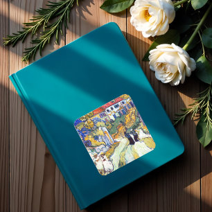 Sticker Carré Escalier d'Auvers par Vincent Van Gogh