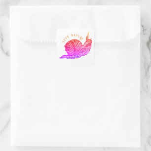 Sticker Carré Escargot dans le style graphique