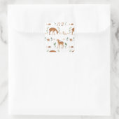 Sticker Carré Escargot de lapin de bois (Sac)