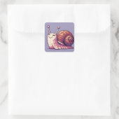 Sticker Carré Escargot souriant (Sac)