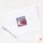 Sticker Carré Escargot souriant (Enveloppe)