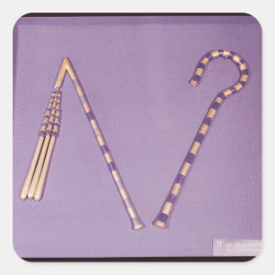 Sticker Carré Escroc et fléau, de la tombe de Tutankhamun