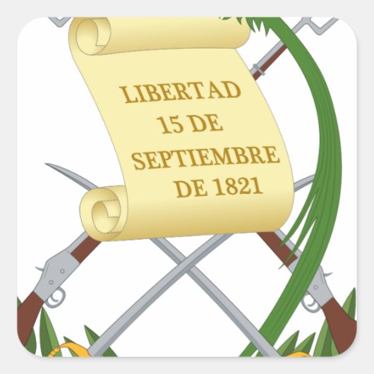 Sticker Carré Escudo de armas de Guatemala (Devant)