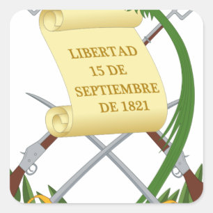 Sticker Carré Escudo de armas de Guatemala - manteau des bras