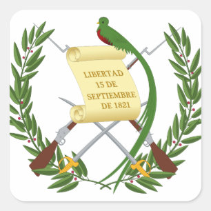 Sticker Carré Escudo de armas de Guatemala - manteau des bras