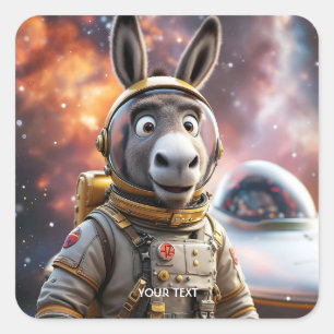 Sticker Carré Espace astronaute Imaginaire