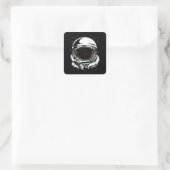 STICKER CARRÉ ESPACE D'ASSISTANCE ASTRONAUT (Sac)