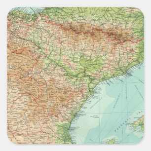 Sticker Carré Espagne et Portugal, section est