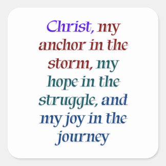 Sticker Carré Espoir et joie en Christ