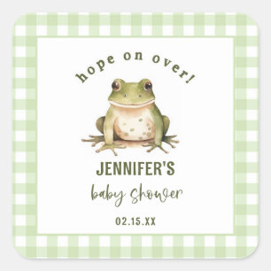 Sticker Carré Espoir sur le Baby shower de la grenouille