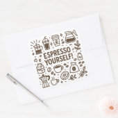 Sticker Carré Espresso Vous-Même ! (Enveloppe)