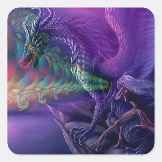 Sticker Carré Esprit de lumière et d'obscurité (Devant)