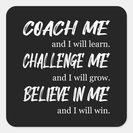 Sticker Carré Esprit de travail d'équipe Job Awesome Team Player (Devant)