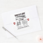 Sticker Carré esprit ferroviaire de la pennsylvanie de Saint-lou (Enveloppe)