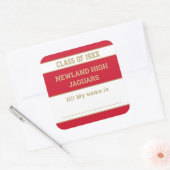 Sticker Carré Esprit scolaire ! balise de nom de réunion de clas (Enveloppe)