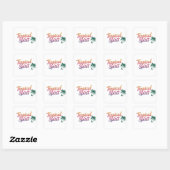 Sticker Carré Esprit tropical (Feuille)