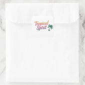 Sticker Carré Esprit tropical (Sac)