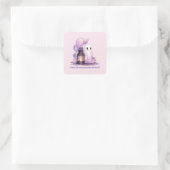 Sticker Carré Esprits doux d'Halloween (Sac)