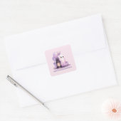 Sticker Carré Esprits doux d'Halloween (Enveloppe)