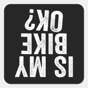 Sticker Carré Est Mon Vélo Ok Amusant Moto Dirt Vélo