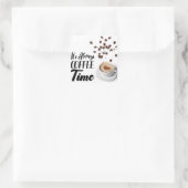 Sticker Carré est toujours un café (Sac)