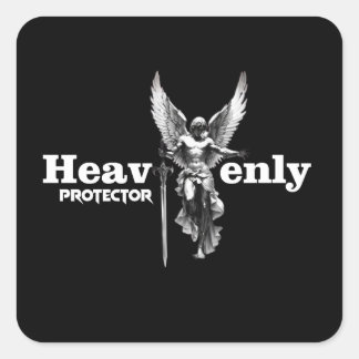 Sticker Carré Estampa Anjo - Heavenly Protector - Adesivo