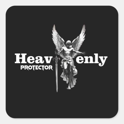 Sticker Carré Estampa Anjo - Heavenly Protector - Adesivo (Devant)