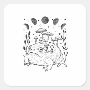 Sticker Carré Esthétique Académie Lune Sorcière Goblincore Greno