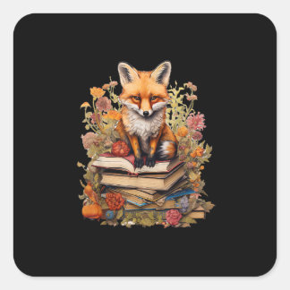 Sticker Carré Esthétique Cottagecore Amoureux des Livres Goblinc