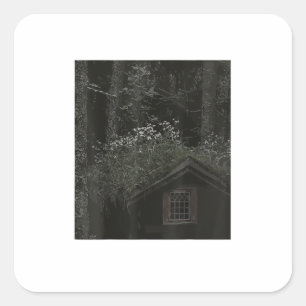 Sticker Carré Esthétique Fée Fairycore  Goblincore Cottagecore