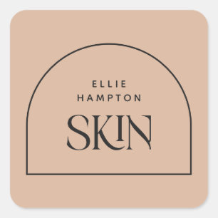 Sticker Carré Esthétique minimaliste Blush Arch Beauty Business