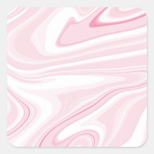 Sticker Carré Esthétique Retro Liquid Swirl Peinture rose