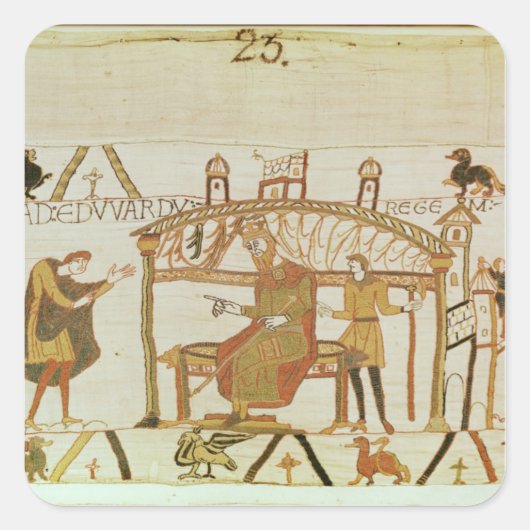 Sticker Carré Et il vient devant le roi Edward (Devant)