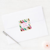 Sticker Carré Et Maintenant, Petite Chouette ? (Enveloppe)