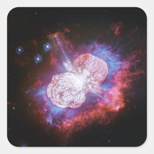 Sticker Carré Eta Carinae Binary Star System Fireworks (Devant)