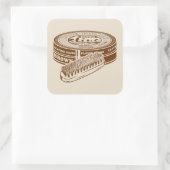 Sticker Carré étain à chaussures Brown (Sac)