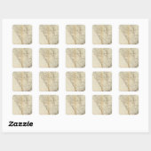 Sticker Carré État de Caroline du Sud (Feuille)
