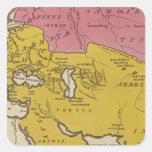 Sticker Carré État des Nations à l'ère chrétienne (Devant)