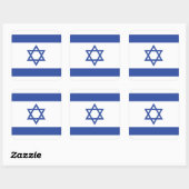 Sticker Carré Etat d'Israël Drapeau, Étoile de David Juifs (Feuille)