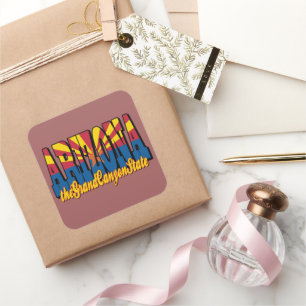 Sticker Carré État du Grand Canyon de l'Arizona