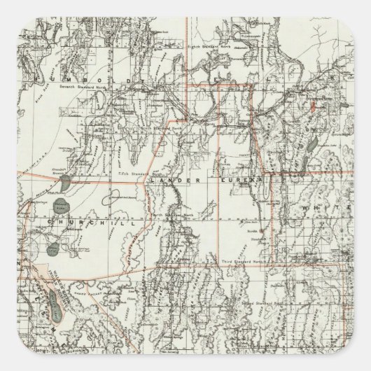 Sticker Carré État Du Nevada (Devant)